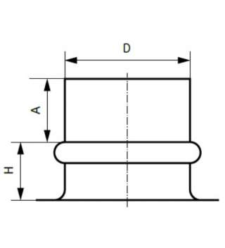 Врезка прямая оц. D500 Врезка прямая оц. D500